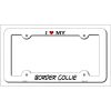 Border Collie Metal License Plate Frame