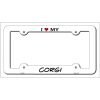 Corgi Metal License Plate Frame