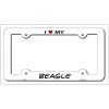 Beagle Metal License Plate Frame
