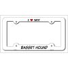 Basset Hound Metal License Plate Frame