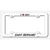 Saint Bernard Metal License Plate Frame