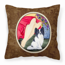 Papillon Brown Portrait/Landscape Decorative Pillow