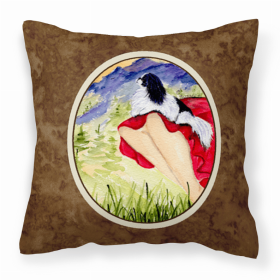 Japanese Chin Brown Portrait/Landscape Decorative Pillow