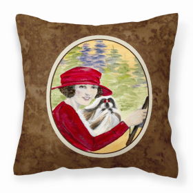 Shih Tzu Brown Portrait/Landscape Decorative Pillow