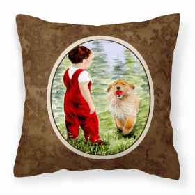 Golden Retriever Style #2 Brown Portrait/Landscape Decorative Pillow