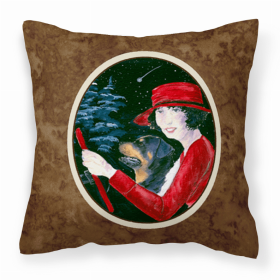 Rottweiler Brown Portrait/Landscape Decorative Pillow