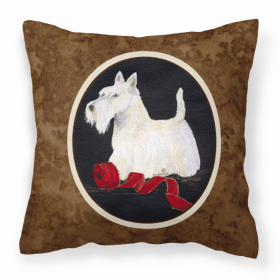 Scottish Terrier Brown Portrait/Landscape Decorative Pillow