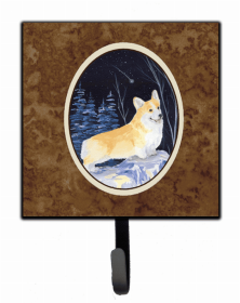 Corgi Starry Night Artwork Leash or Key Holder