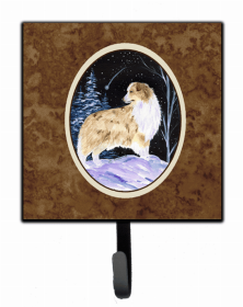 Australian Shepherd Starry Night Artwork Leash or Key Holder
