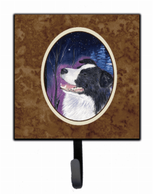 Border Collie Starry Night Artwork Leash or Key Holder