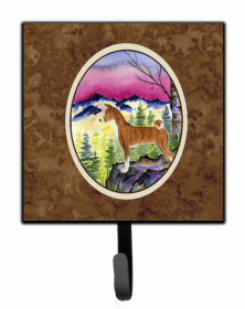 Basenji 2 Artwork Leash or Key Holder
