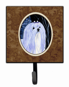 Maltese Starry Night Artwork Leash or Key Holder