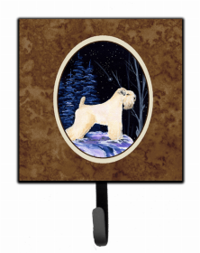 Soft Coated Wheaton Terrier Starry Night Artwork Leash or Key Holder