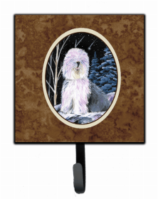 Old English Sheepdog 2 Starry Night Artwork Leash or Key Holder