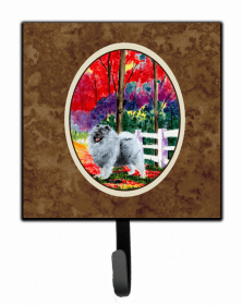 Keeshond 3 Starry Night Artwork Leash or Key Holder