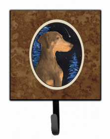 Doberman 2 Starry Night Artwork Leash or Key Holder
