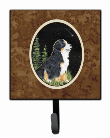 Bernese Mountain Dog 2 Starry Night Artwork Leash or Key Holder