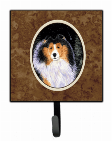 Collie Starry Night Artwork Leash or Key Holder