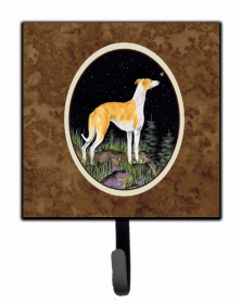 Whippet Starry Night Artwork Leash or Key Holder