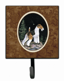 Wire Fox Terrier 3 Starry Night Artwork Leash or Key Holder