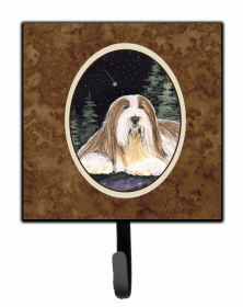 Bearded Collie Starry Night Artwork Leash or Key Holder