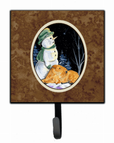 Lakeland Terrier with Snowman Artwork Leash or Key Holder