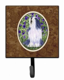 Bearded Collie 5 Artwork Leash or Key Holder