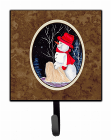 Lhasa Apso with Snowman Artwork Leash or Key Holder