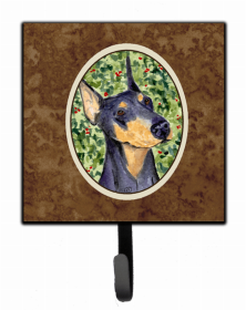 Doberman 2 Artwork Leash or Key Holder