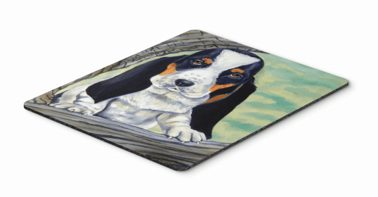 Basset Hound Art Hot Pad or Trivet