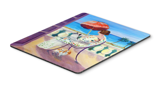 Japanese Chin and Lady Artwork Mouse Pad