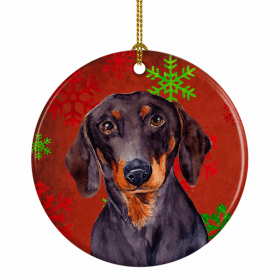 Dachshund #2 Christmas Snowflakes Ornament
