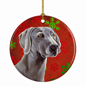 Weimaraner Christmas Snowflakes Ornament