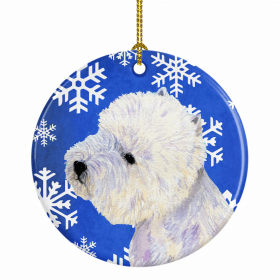 West Highland White Terrier Winter Snowflakes Ornament