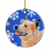 Australian Cattle Dog Winter Snowflakes Ornament