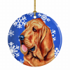 Bloodhound Winter Snowflakes Ornament
