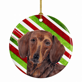 Dachshund #5 Christmas Candy Ceramic Ornament