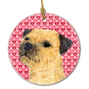 Border Terrier Valentine's Day Ceramic Ornament