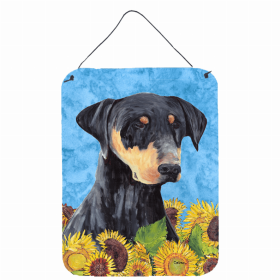 Doberman 2 Summer Flowers Design Wall or Door Hanging Prints