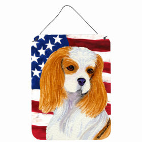 Cavalier King Charles Spaniel #3 USA American Flag Wall or Door Hanging Prints