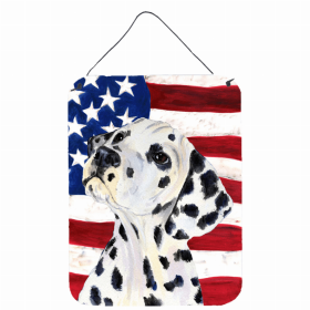 Dalmatian USA American Flag Wall or Door Hanging Prints