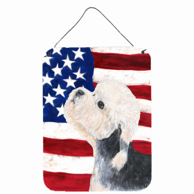 Dandie Dinmont USA American Flag Wall or Door Hanging Prints