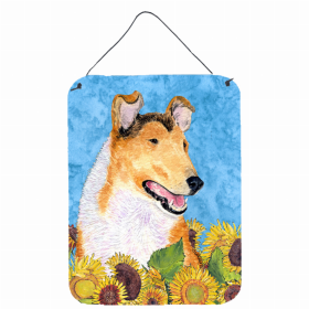 Collie - Smooth - Summer Flowers Design Wall or Door Hanging Prints