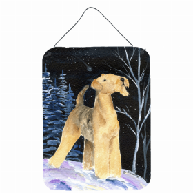 Airedale Terrier Starry Night Art Wall or Door Hanging Prints