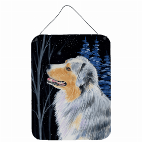 Australian Shepherd 3 Starry Night Art Wall or Door Hanging Prints