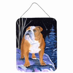 English Bulldog Starry Night Art Wall or Door Hanging Prints