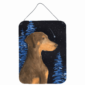 Doberman Starry Night Art Wall or Door Hanging Prints