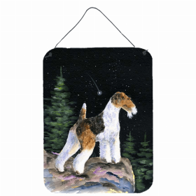 Wire Fox Terrier Starry Night Art Wall or Door Hanging Prints