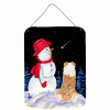 Australian Shepherd 9 "with Snowman" Wall or Door Hanging Prints