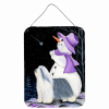 Bearded Collie "with Snowman" Wall or Door Hanging Prints